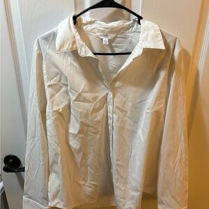 Women's Long Sleeve White Blouse